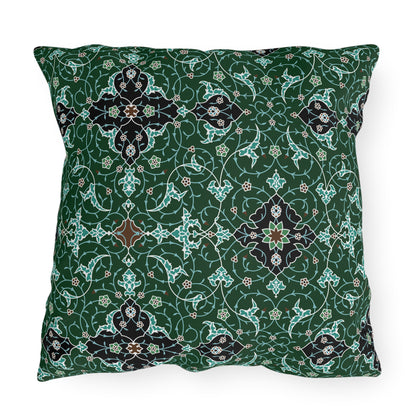 Elegant Green and Blue - Outdoor Pillow