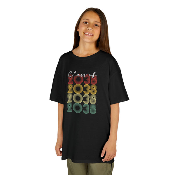 Graduation Tee for Kids Class of 2038 Shirt, Fun School Spirit, Kids Graduation Gift, Back-to-School Essential, Proud Parent Supporter