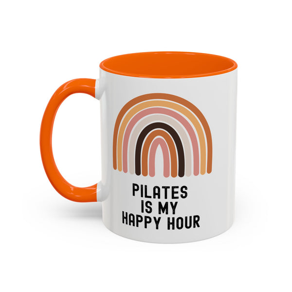 Pilates Is My Happy Hour Funny Coffee Mug Gift for Pilates Lover Women Workout Cup Mothers Day