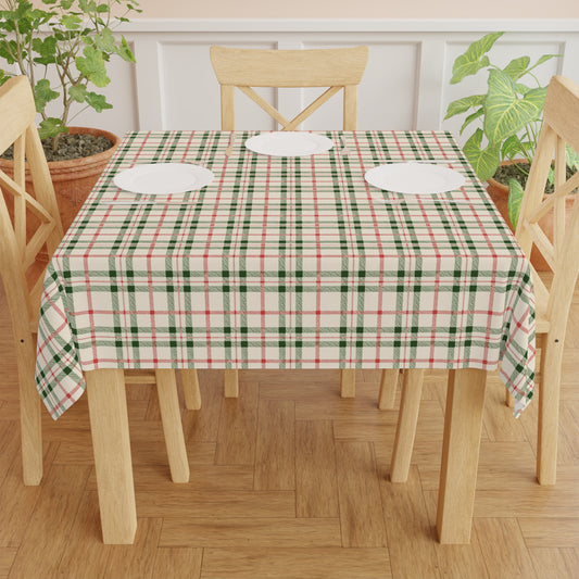 Christmas Plaid Square Tablecloth