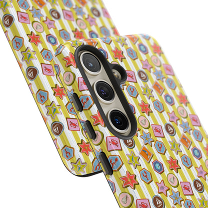 Yellow and White Striped Summer Themed Phone Case