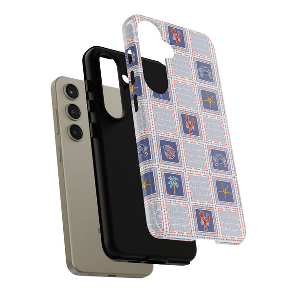 Lobsters Sailboats Seashells - Cell Phone Tough Case