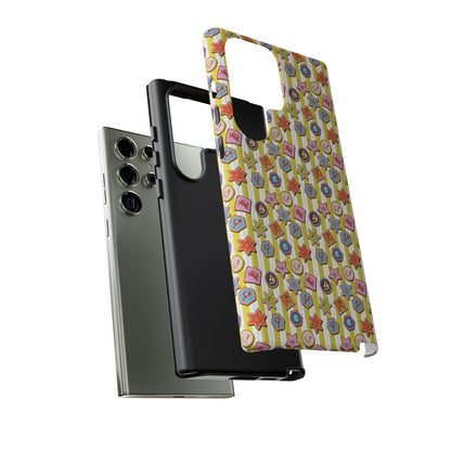 Yellow and White Striped Summer Themed Phone Case