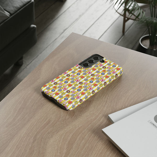 Yellow and White Striped Summer Themed Phone Case