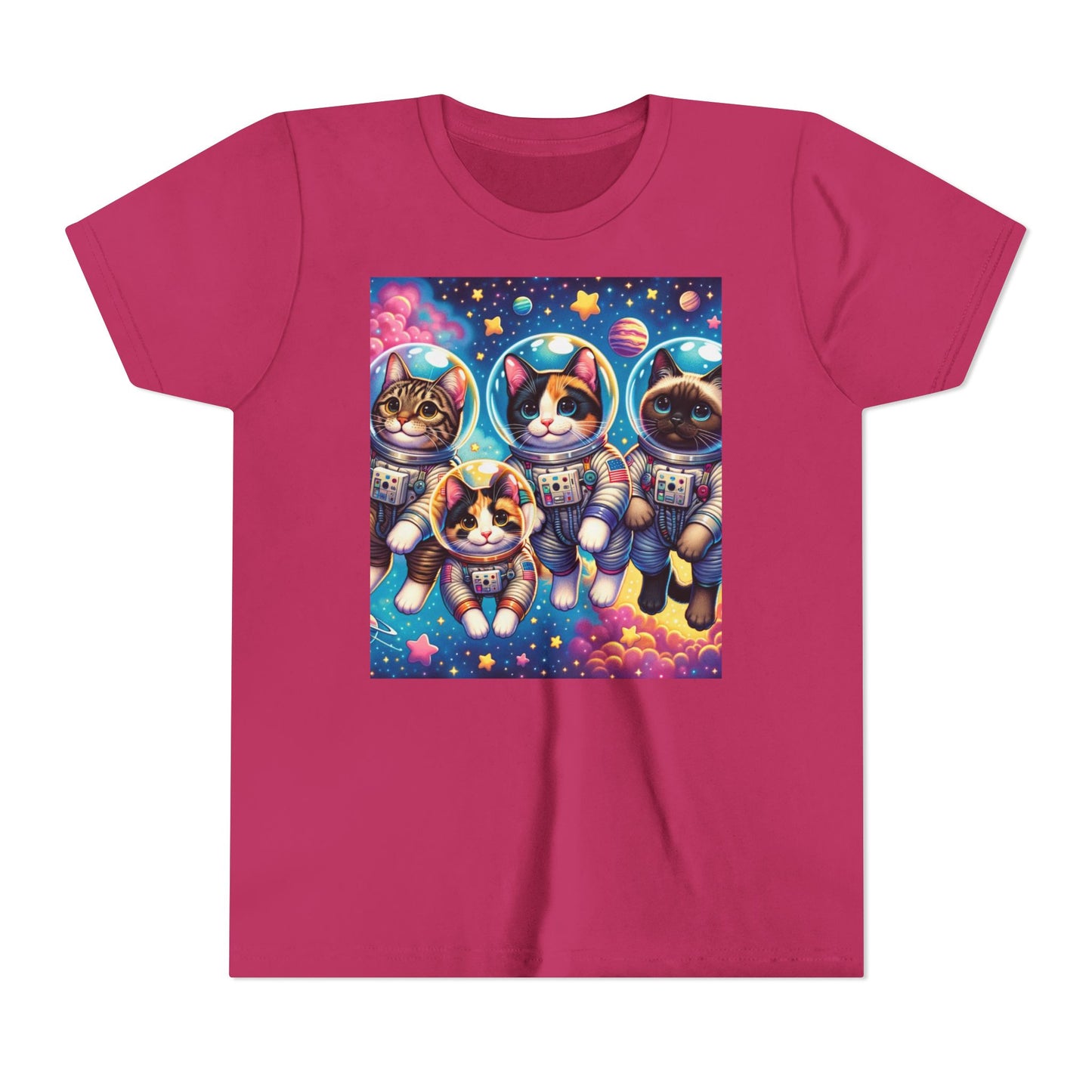 Kids Cats In Space TShirt Kids Graphic Tee