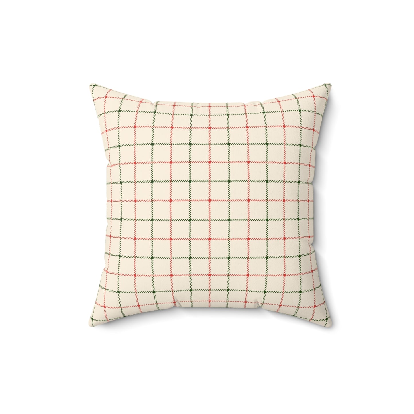 Red and White Gingham - Indoor Throw Pillow - Front and Back Design