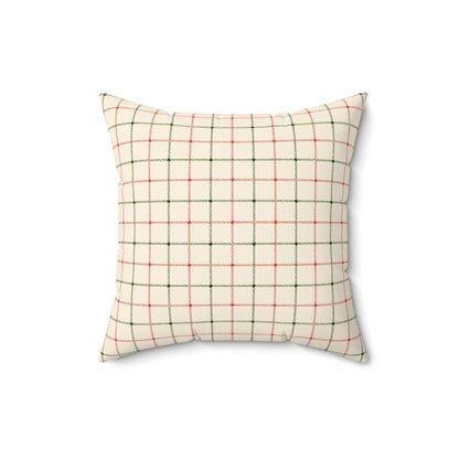 Red and White Gingham - Indoor Throw Pillow - Front and Back Design