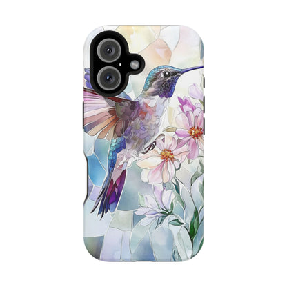 Stained Glass Hummingbird MagSafe iPhone Case