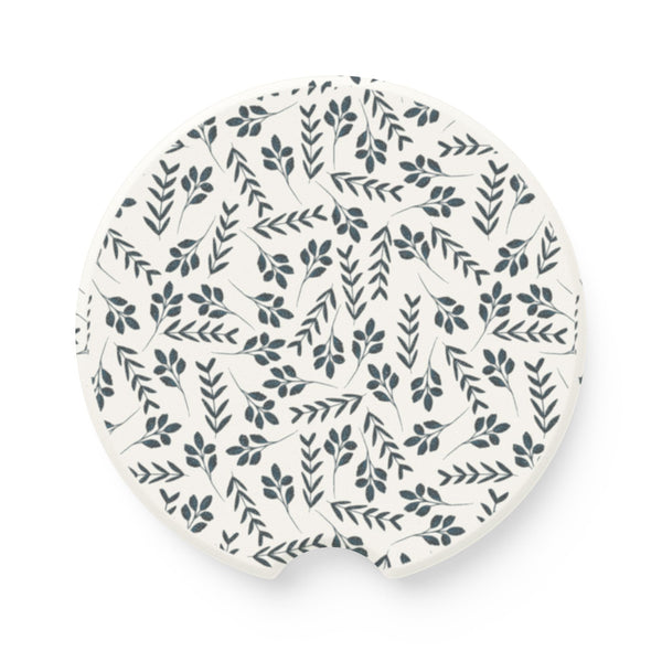 Botanical Soapstone Car Coaster, Floral Coaster, Car Accessories, Home Decor Gifts, Unique Car Gift, Eco-Friendly Coasters