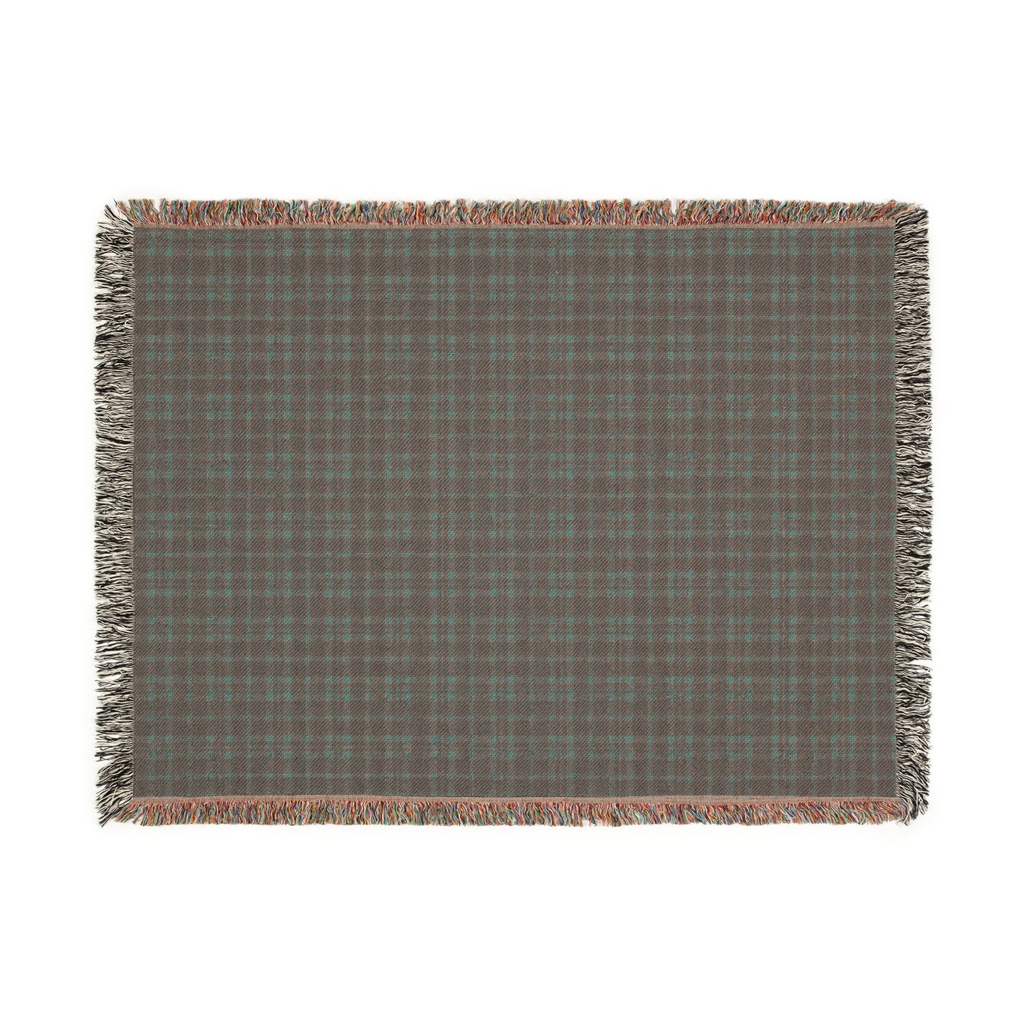 Red and Blue Plaid Woven Throw Blanket