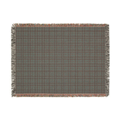 Red and Blue Plaid Woven Throw Blanket
