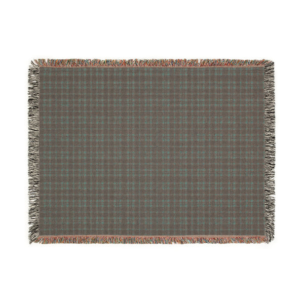 Red and Blue Plaid Woven Throw Blanket