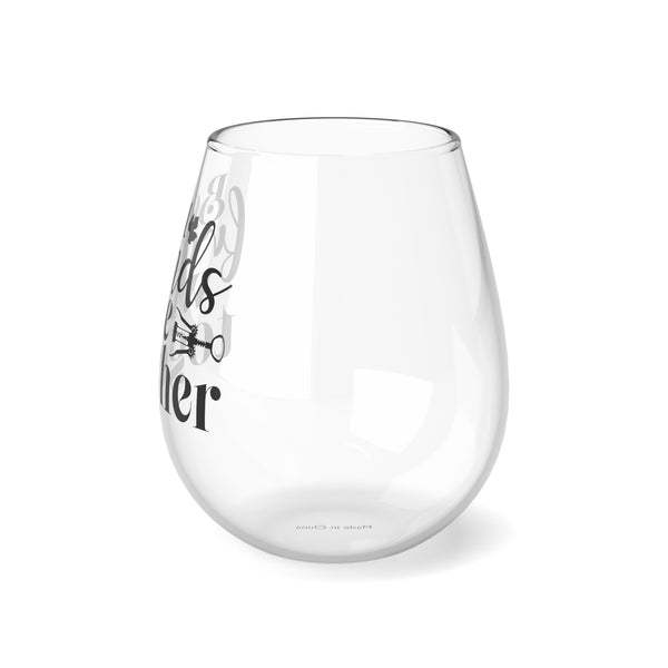 Stemless Wine Glass, Best Friends Wine Together, Glass, 11.75oz Stemless, Funny Quote Wine Glass