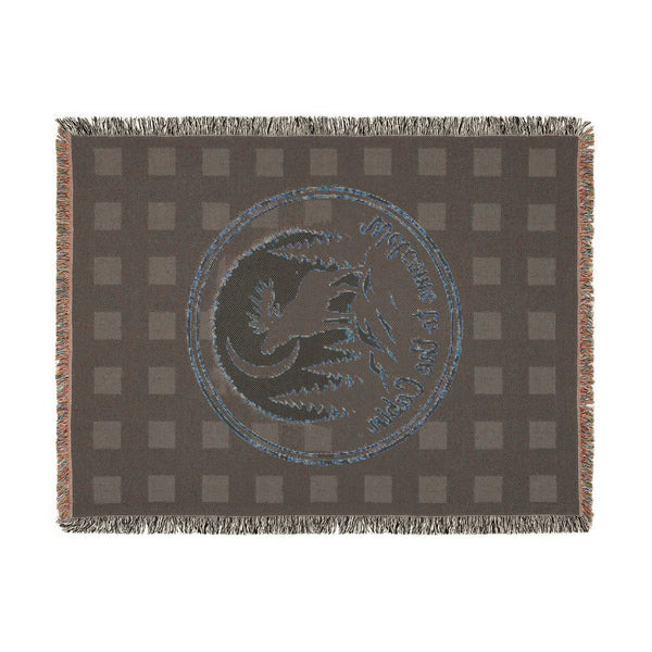 Welcome to the Cabin Woven Blanket | Moose & Pine Tree Buffalo Plaid Throw | Rustic Lodge Cabin Decor | Fall & Winter Gift