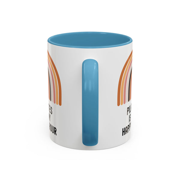 Pilates Is My Happy Hour Funny Coffee Mug Gift for Pilates Lover Women Workout Cup Mothers Day