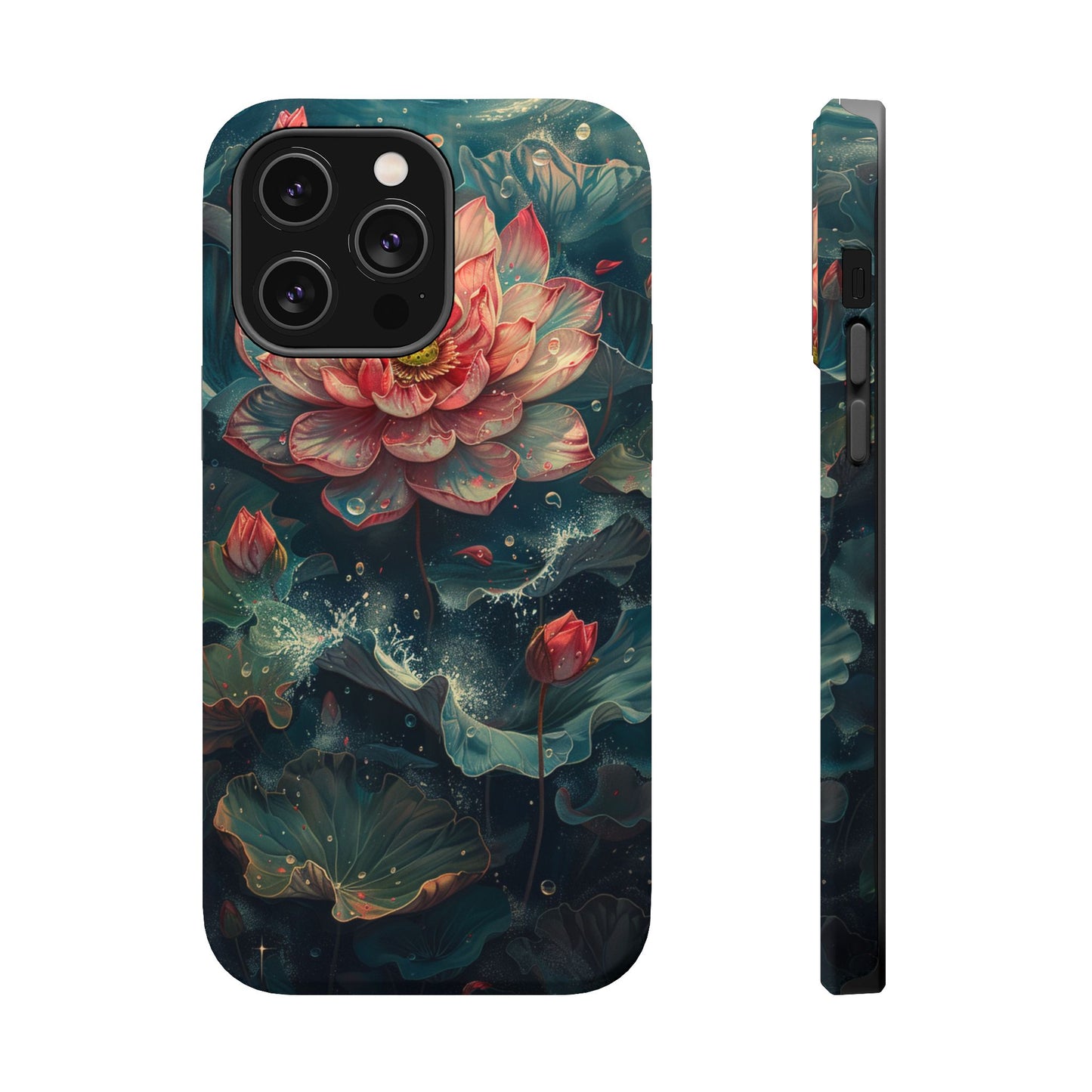 Elegant Lotus Blossom Artistic MagSafe iPhone Case