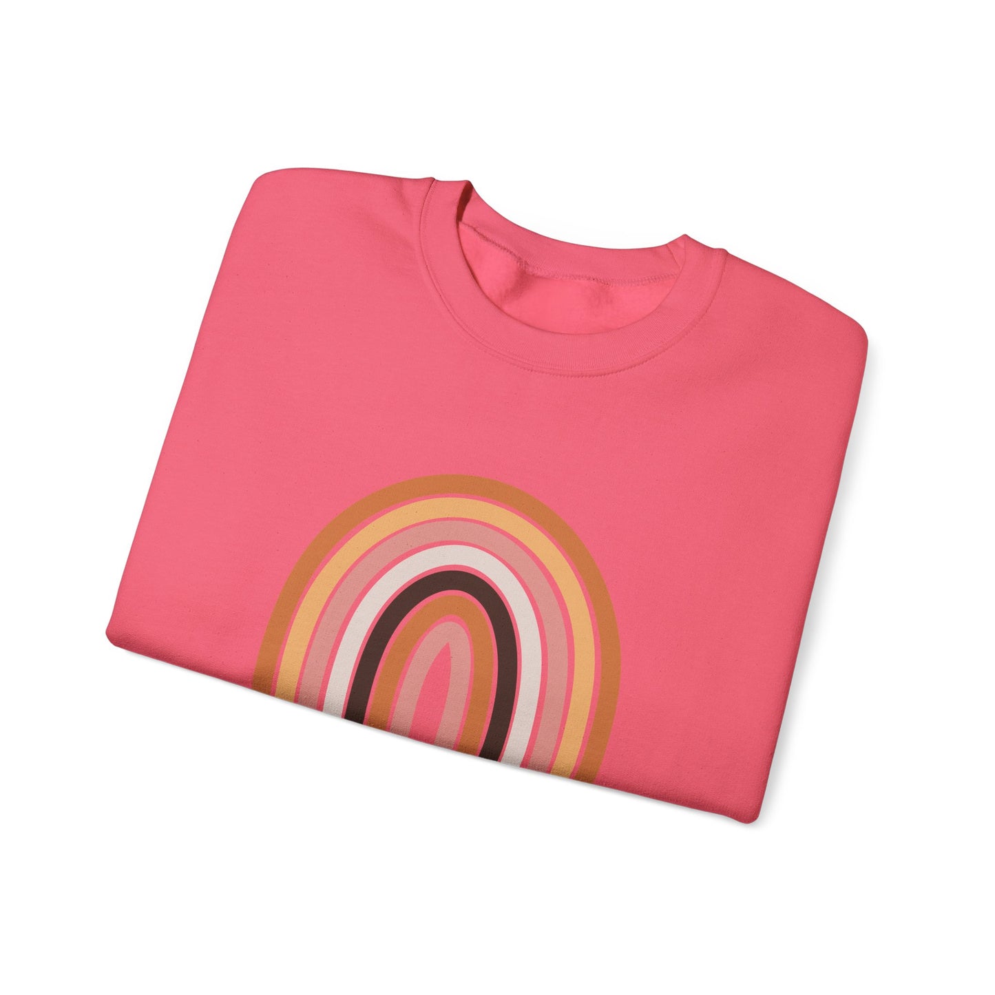 Pilates Rainbow Crewneck Sweatshirt, Cozy Exercise Sweatshirt, Gift for Fitness Lovers, Motivational Apparel, Workout Pullover