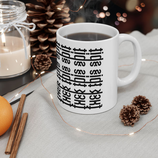 F*** This Sassy Ceramic Mug, Funny Quote Coffee Cup, Perfect for Gifts, Home Office Decor, Unique Present for Any Occasion