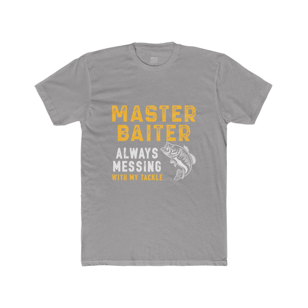 Master Baiter Mens Cotton Crew Tee - Fishing Themed Tee