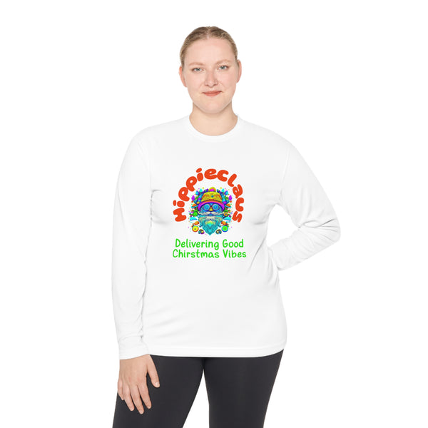 Unisex Long Sleeve TShirt Hippie Claus Graphic Tshirt Funny Tee