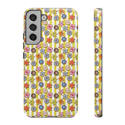 Yellow and White Striped Summer Themed Phone Case