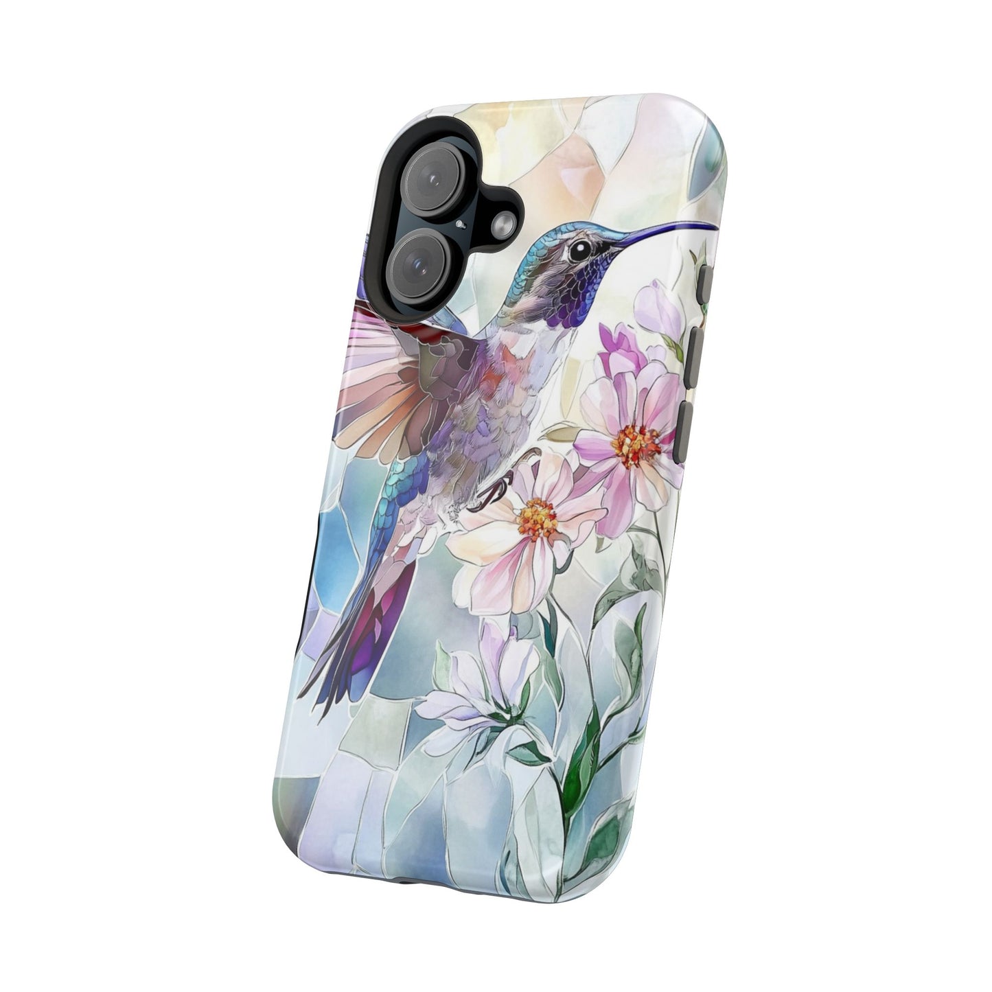 Stained Glass Hummingbird MagSafe iPhone Case