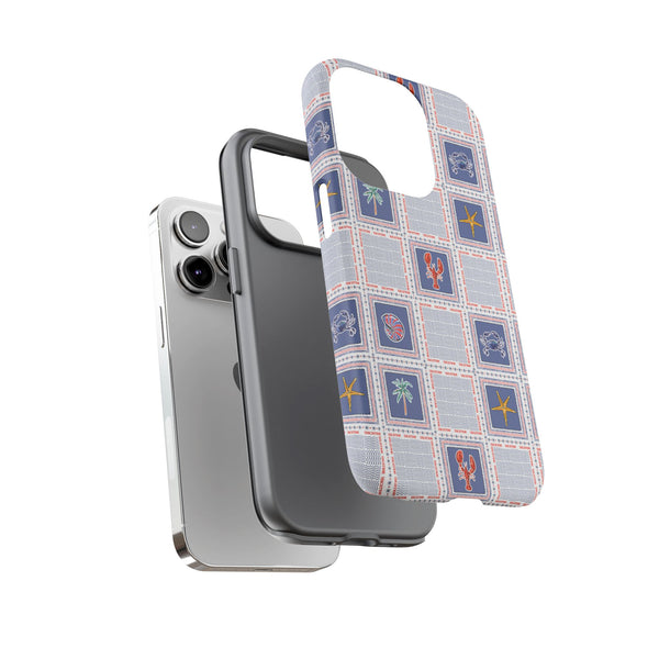 Lobsters Sailboats Seashells - Cell Phone Tough Case