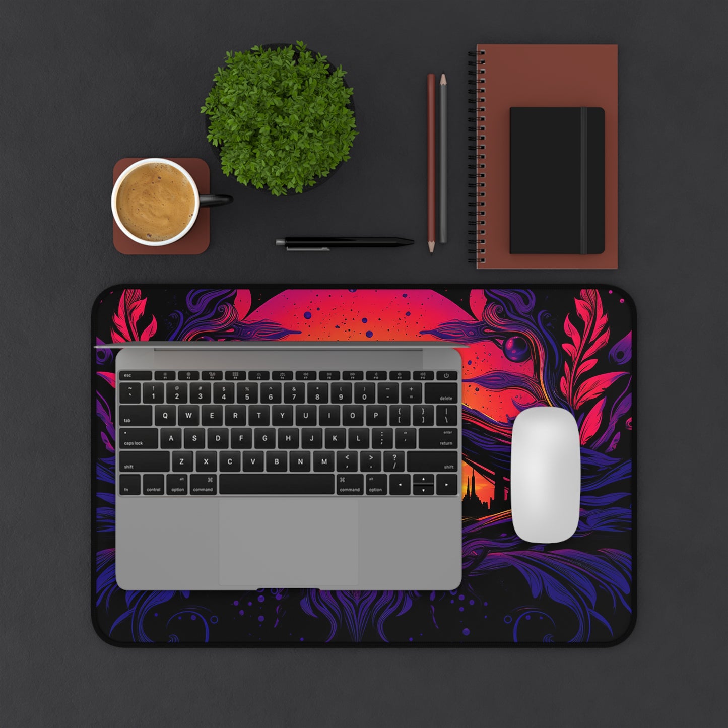 Synthwave Eye - Desk Mat