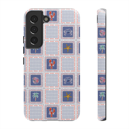 Lobsters Sailboats Seashells - Cell Phone Tough Case