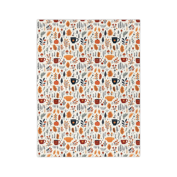 Cozy Floral Velveteen Blanket, Soft Throw for Fall Decor, Seasonal Gift, Home Warmth, Autumn Blanket for Snuggling