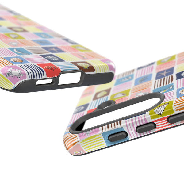 Colorful Seashells Sailboats and Starfish Summer Themed Phone Case