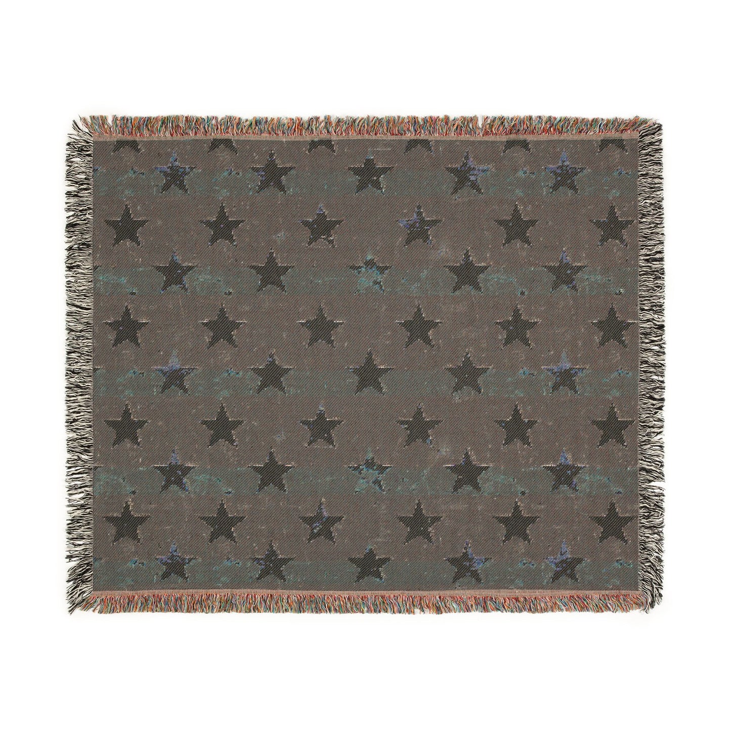 Patriotic Star Woven Blanket