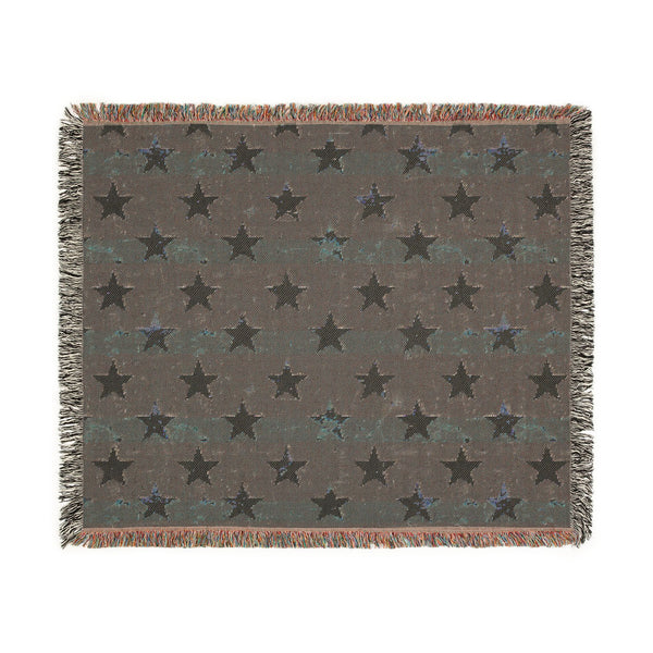 Patriotic Star Woven Blanket