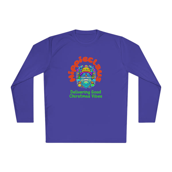 Unisex Long Sleeve TShirt Hippie Claus Graphic Tshirt Funny Tee