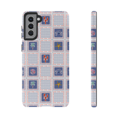 Lobsters Sailboats Seashells - Cell Phone Tough Case