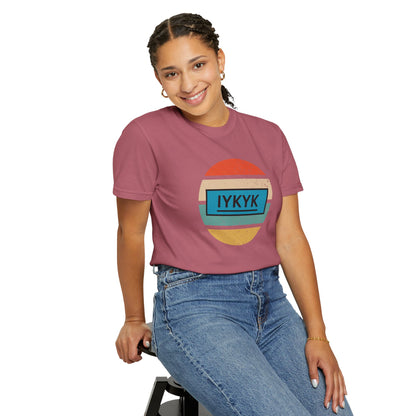IYKYK Vintage Style Tee with Retro Rainbow