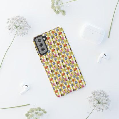 Yellow and White Striped Summer Themed Phone Case