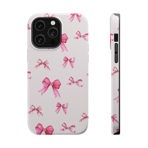 Coquette Pink Bows iPhone Magnetic Tough Case