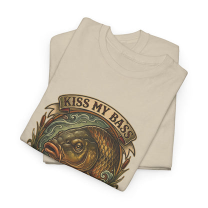 Kiss My Bass, Fish For Cash - Bass Angler Tee