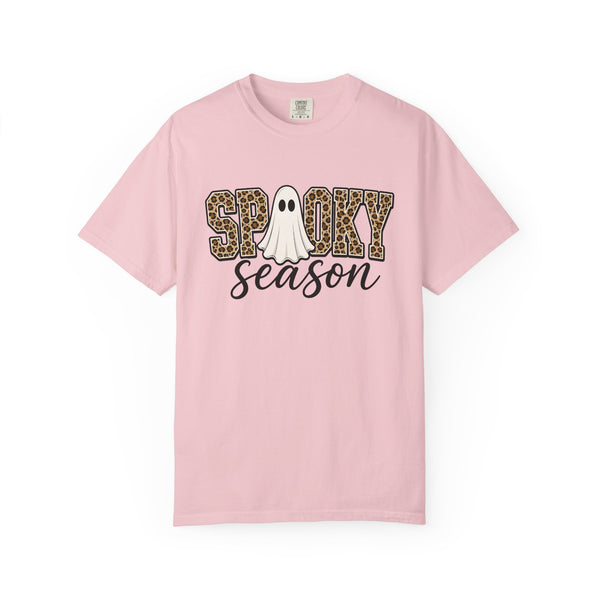 Spooky Season Leopard Print Ghost Halloween Graphic T-Shirt