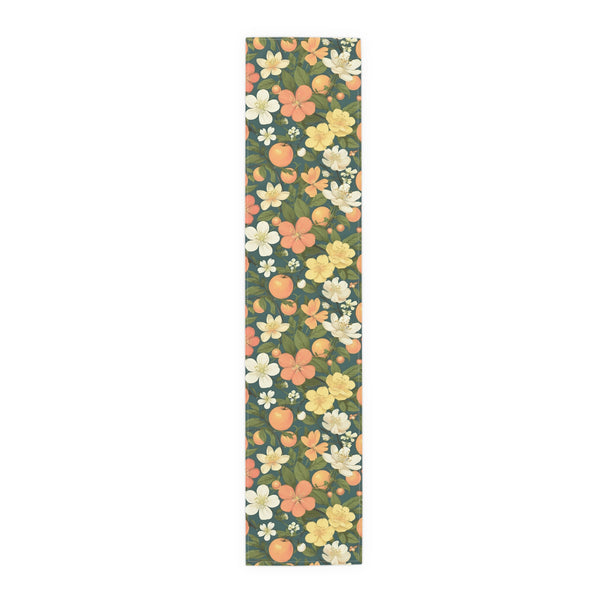 Orange Blossom Floral Table Runner