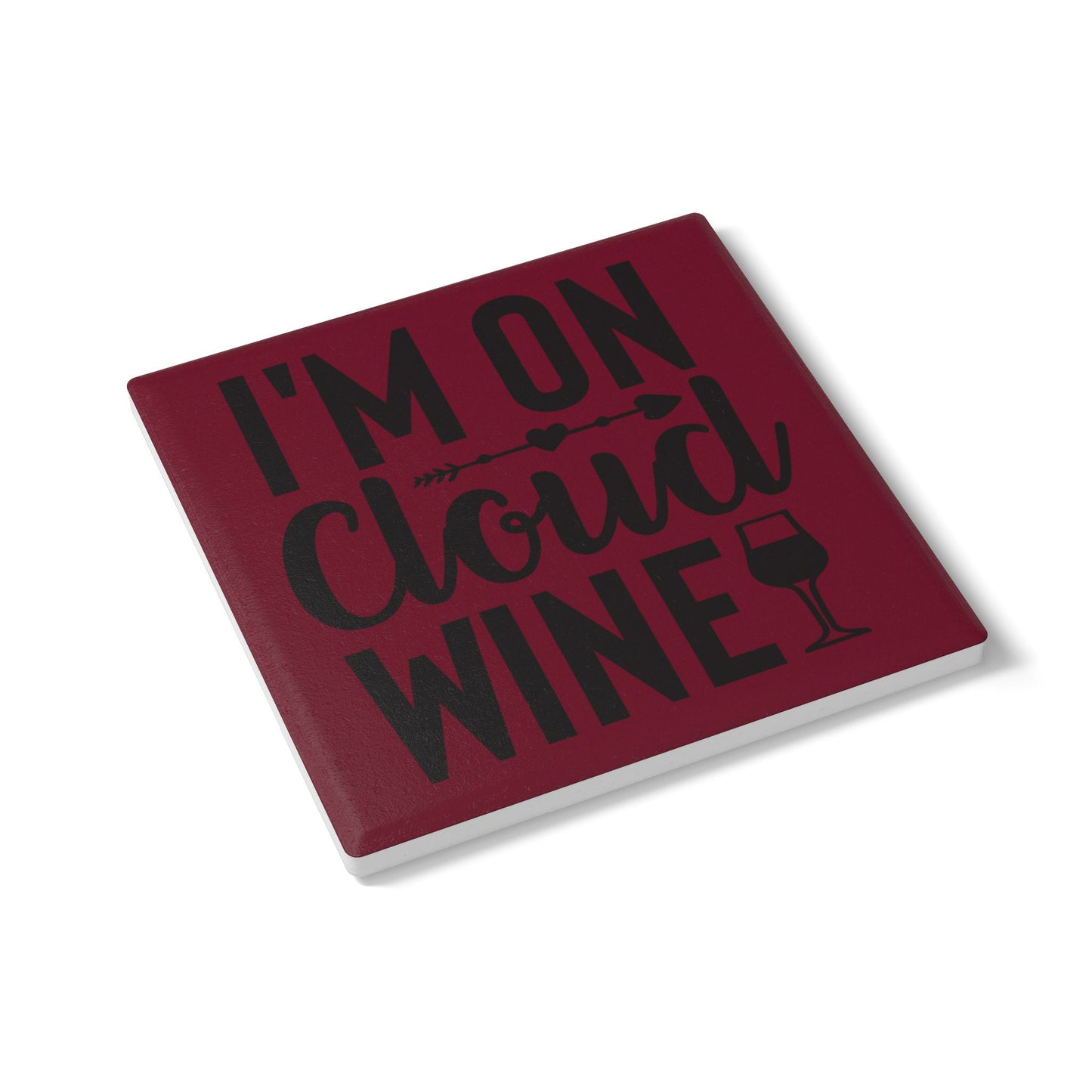 Chic Wine Lover's Ceramic Coaster - Fun Gift for Friends, Great for Home Decor, Housewarming, Parties, or Wine O'clock!
