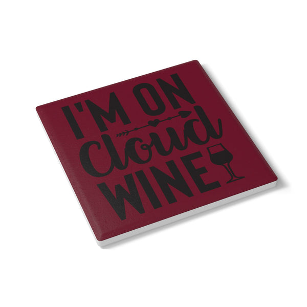 Chic Wine Lover's Ceramic Coaster - Fun Gift for Friends, Great for Home Decor, Housewarming, Parties, or Wine O'clock!