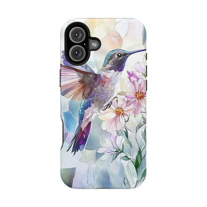 Stained Glass Hummingbird MagSafe iPhone Case