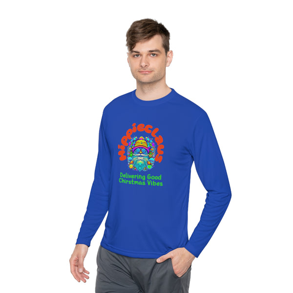 Unisex Long Sleeve TShirt Hippie Claus Graphic Tshirt Funny Tee