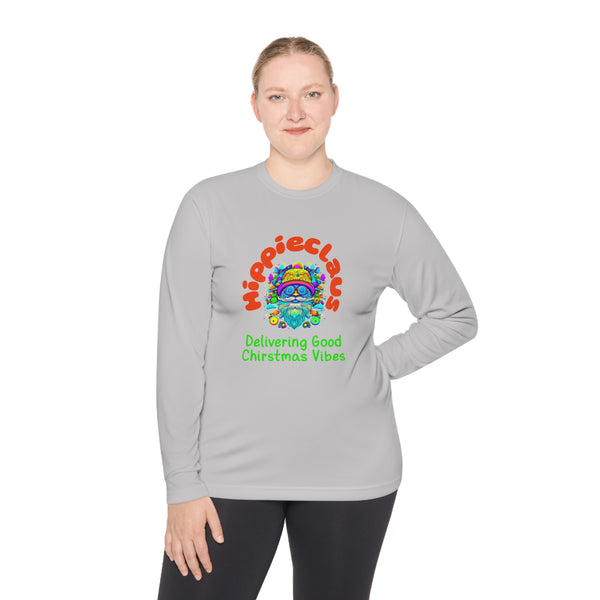 Unisex Long Sleeve TShirt Hippie Claus Graphic Tshirt Funny Tee