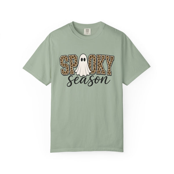 Spooky Season Leopard Print Ghost Halloween Graphic T-Shirt