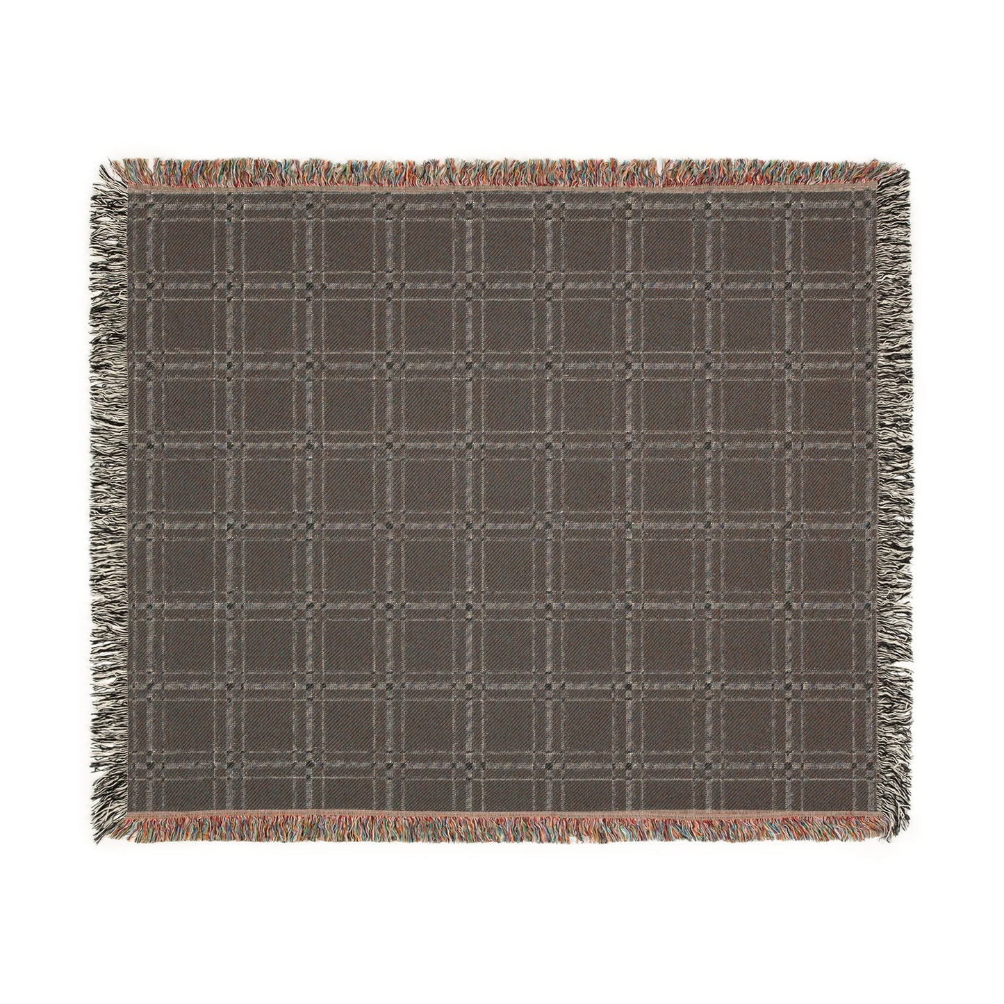 Cozy Blue and White Plaid - Woven Blanket