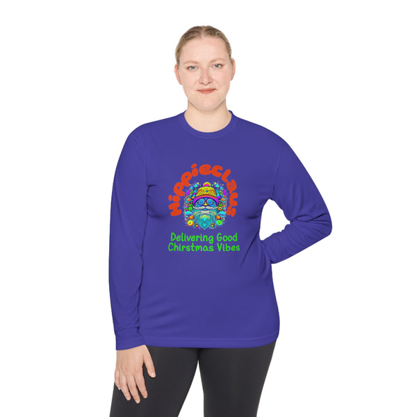 Unisex Long Sleeve TShirt Hippie Claus Graphic Tshirt Funny Tee