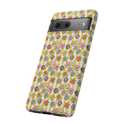 Yellow and White Striped Summer Themed Phone Case
